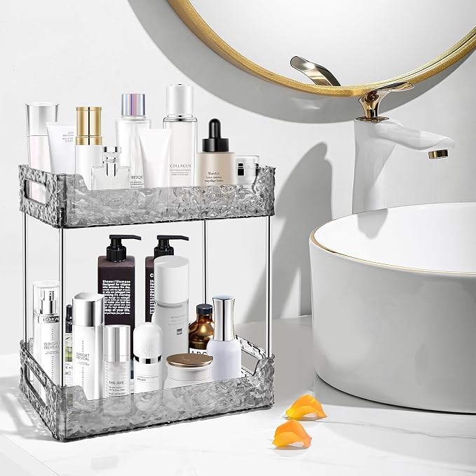 2-Tier Bathroom Counter Organizer Countertop Storage, Dresser Organizer Vanity - Image 6
