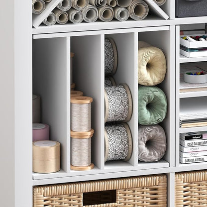Furinno Cubicle Cube Insert, 3-Shelf Cube Organizer, 3-Tier Shelf Accessory - Image 7
