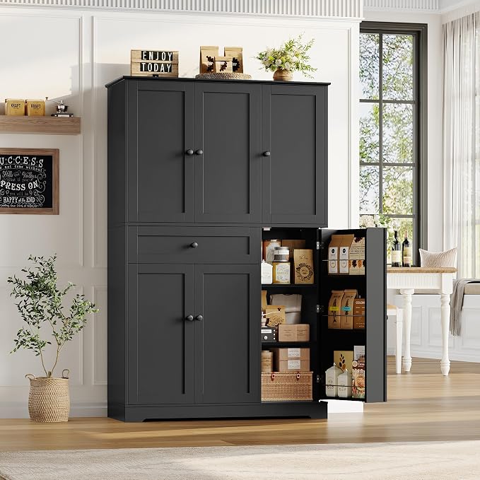 HOSTACK 68" Tall Kitchen Pantry Storage Cabinet - Image 5