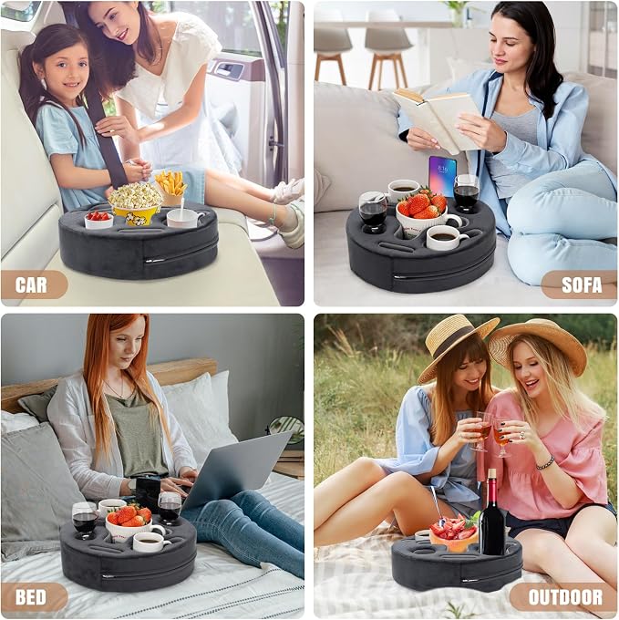 Couch Cup Holder-Sofa Cup Holder Pillow | Couch Caddy Buddy | Drinks Cupholder - Image 8