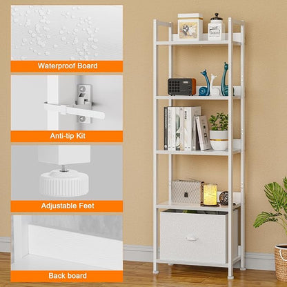 Furologee 5 Tier Bookshelf - Image 4