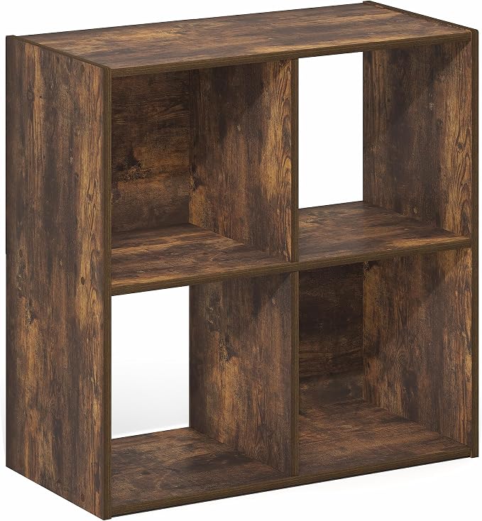 Furinno PELLI Book Shelf, 4-Cube Bookshelf - Image 6