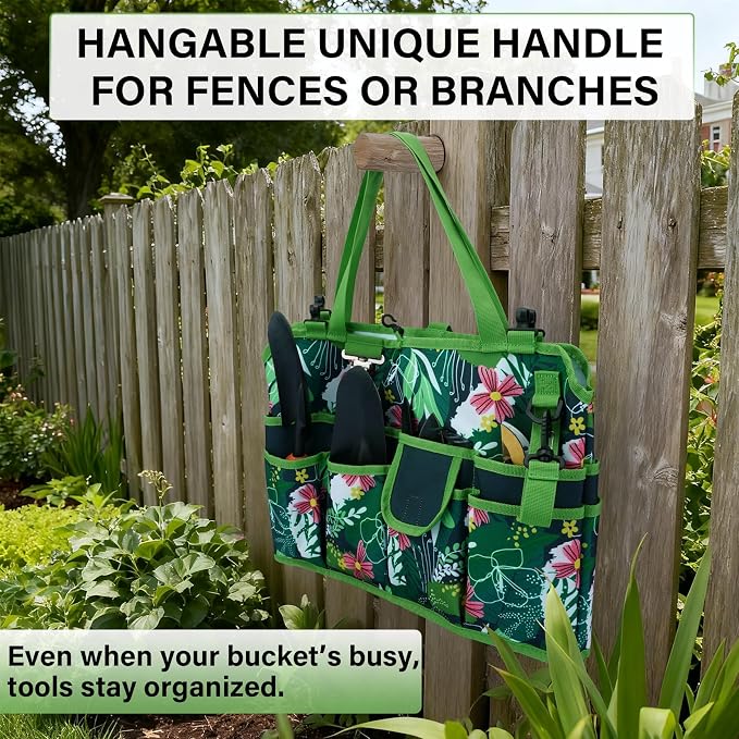 KUNN Bucket Tool Organizer 5 Gallon 18-Pocket Gardening Tool Bag - Image 6