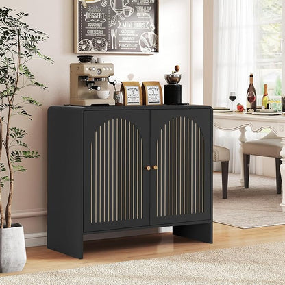 Black Sideboard Buffet Cabinet by RUSTYER