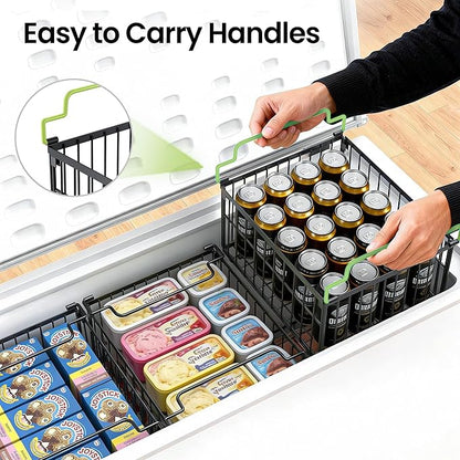 MSERCUOR Freezer Organizer Bins, 6 Pack Big Stackable Deep Chest Freezer - Image 6