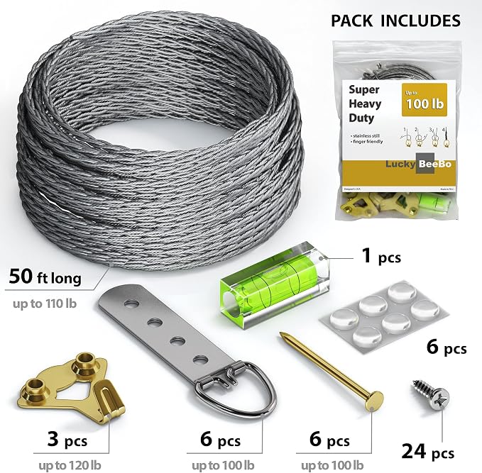 Heavy Duty Picture Wire Hanging Kit - Image 2