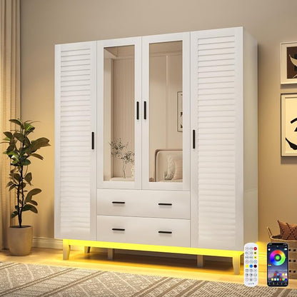 jiteentarou 4 Door Armoire Wardrobe Closet Cabinet by jiteentarou