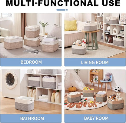 OIAHOMY 4 Pack Storage Baskets for Organizing, Basket for Shelves - Image 5
