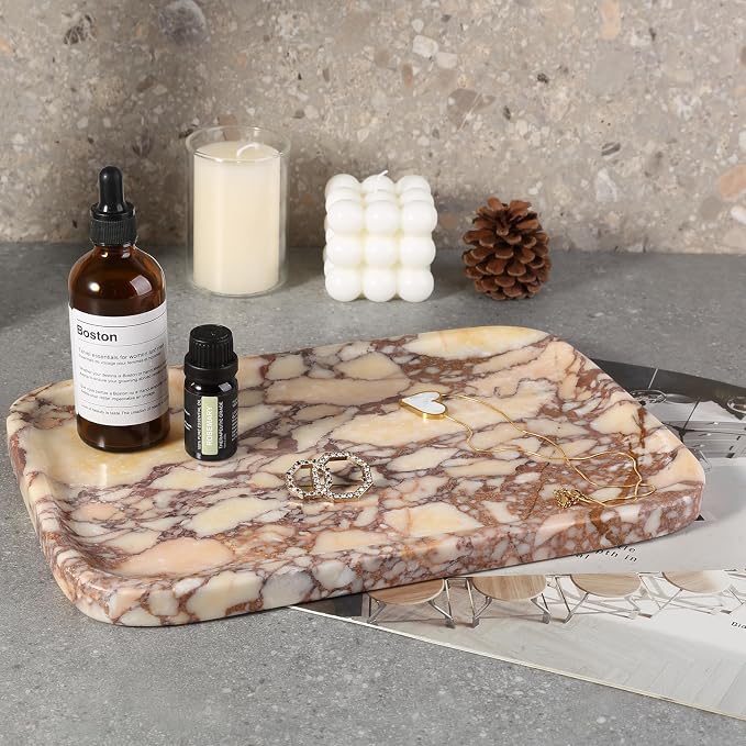 Calacatta Marble Vanity Trays, Marble Bathroom Tray Countertop, Luxury - Image 6