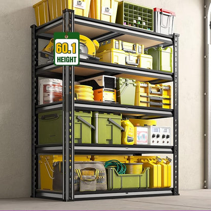 60.1" H Garage Storage Shelves 1990LBS Storage Shelves, 5 Tier Adjustable Metal - Image 8