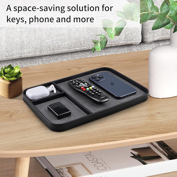 SENEN Leather Tray, Stylish and Organized Multifunctional Tray, - Image 2