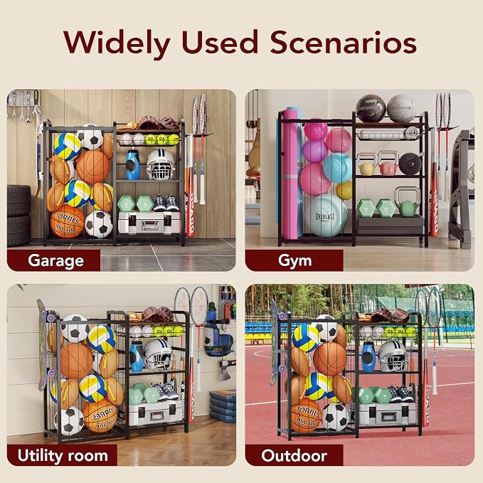 Garage Sports Equipment Organizer, Ball Storage - Image 7