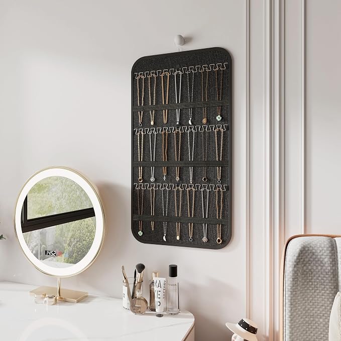 Hanging Jewelry Organizer Storage, 40 Pockets 36 Hooks Necklace Earring - Image 2