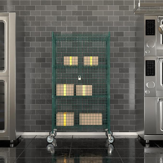24"x36"x70" Metal Wire Green Security Heavy Duty Commercial NSF Certified - Image 2
