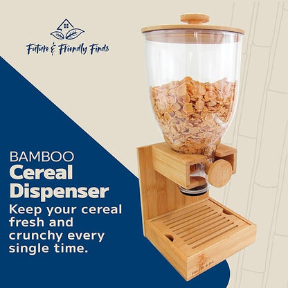 Bamboo Dispenser 3.5Liters, Cereal Dispenser, Storage Container, Snack Bar - Image 2