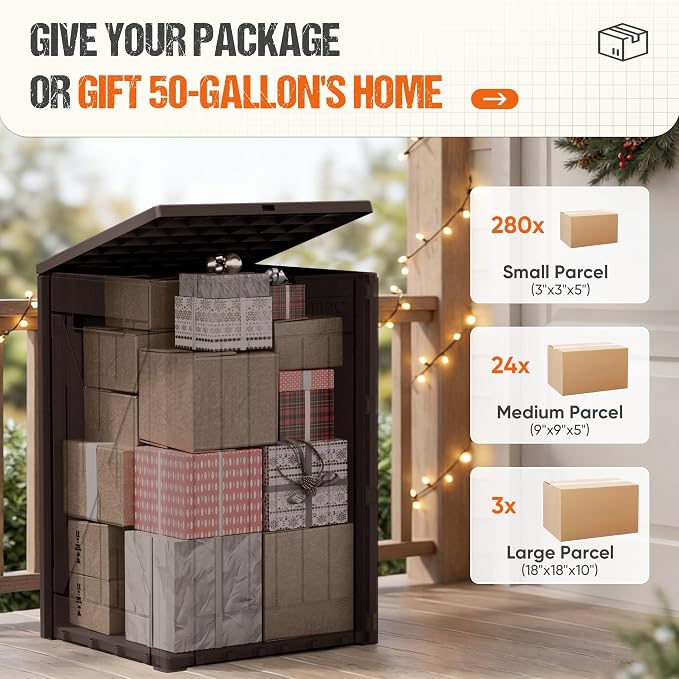Flamaker 50 Gallon Deck Box, Package Delivery Storage Box - Image 4