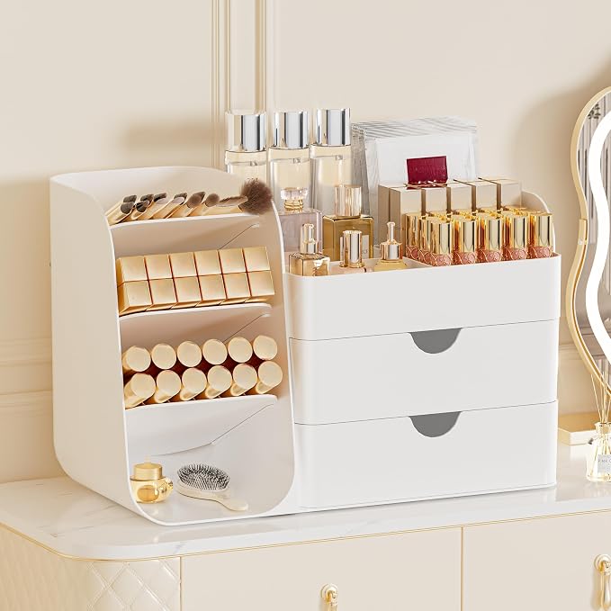 Makeup Organizer with 2 M Drawers & Brush Holders by FYABREEK