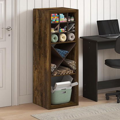 Furinno Cubicle Book Shelf, 3-Cube Bookshelf, Extra Thick Frame Horizontally & - Image 2