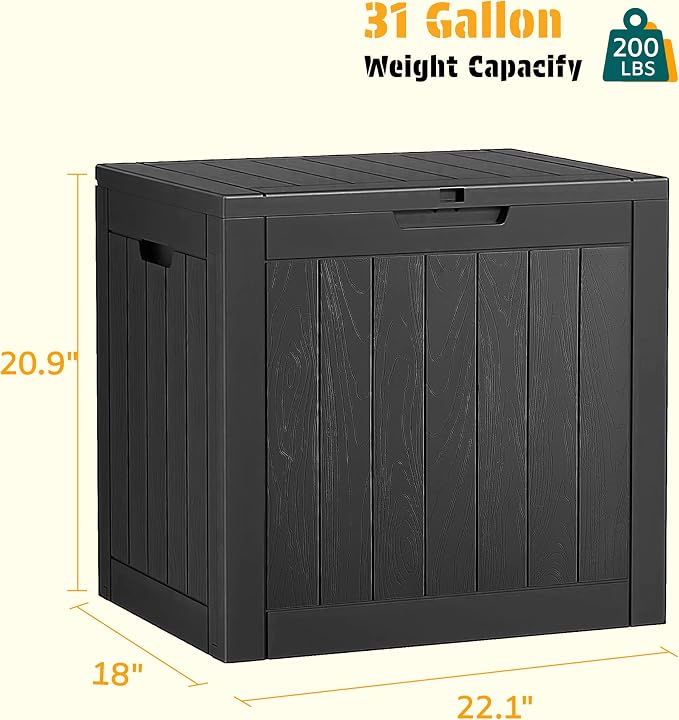 NUNU LAB 31 Gallon Outdoor Storage Box Waterproof, Outside Package Delivery - Image 3