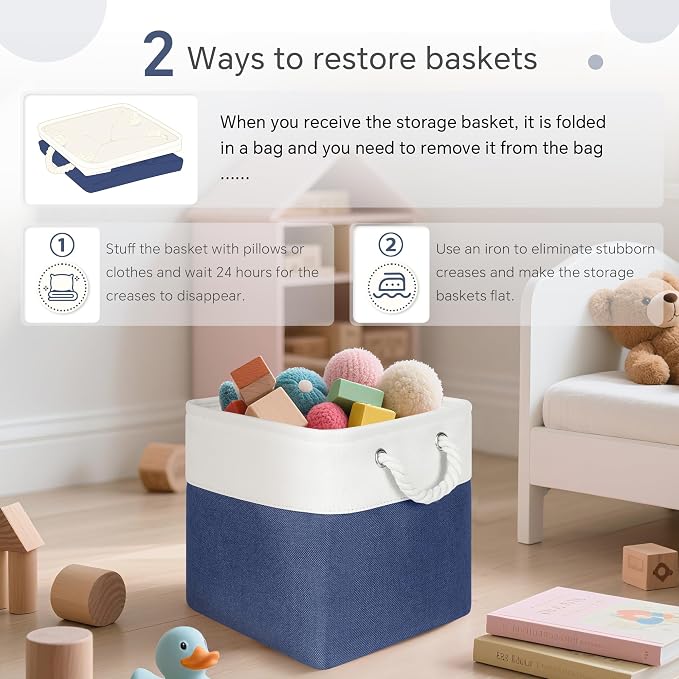 FinishingBo 11 inch Cube Storage Bin - Image 7