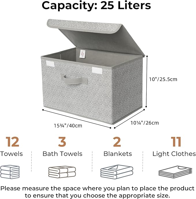 GRANNY SAYS Storage Boxes with Lids, Fabric Storage Bins, Keepsake Box - Image 6
