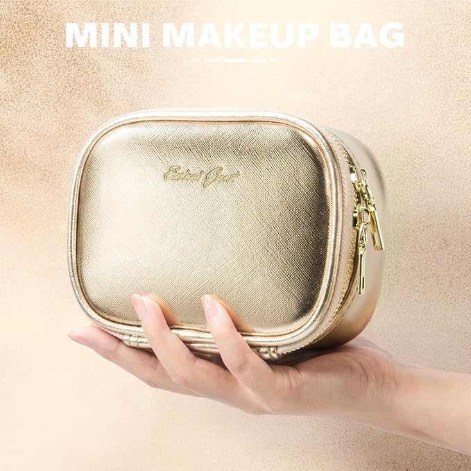 Small Makeup Bag with Led Mirror, Mini Travel Make up Bag 3 Light Modes - Image 5