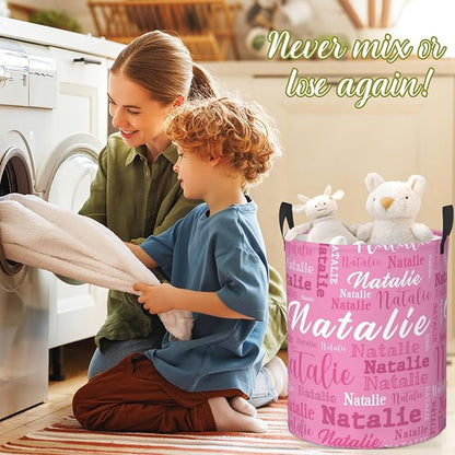 Custom Name Laundry Hamper, Personalized Laundry Baskets - Image 7