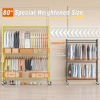Homdox Gold Heavy Duty Clothes Rack - Image 2