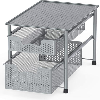 Simple Houseware Stackable 2 Tier Sliding Basket Organizer Drawer by SimpleHouseware