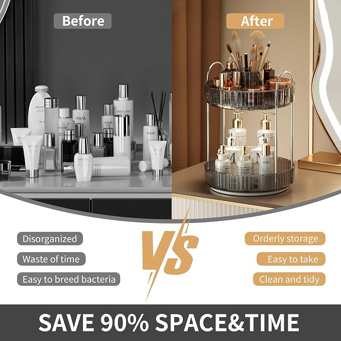 YCIA&DONE Rotating Makeup Organizer - Image 9