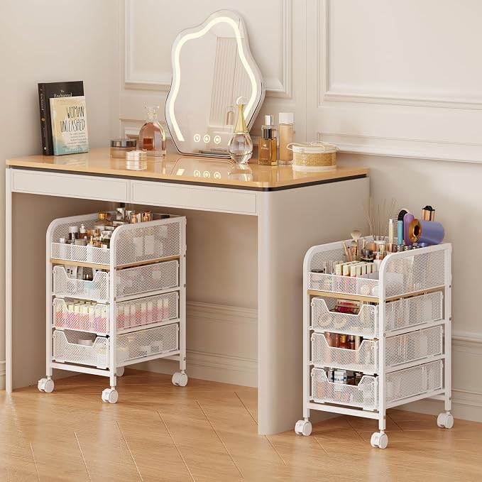Rolling Makeup Cart Organizer by Jakyitvi