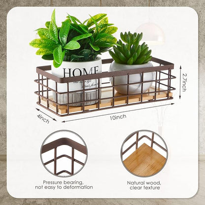 Funrous 2 Pcs Metal Small Wire Basket Wall Hanging Wire Basket Hang Small - Image 2