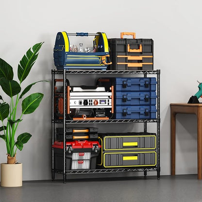 Homeiju 3-Tier Storage Rack, 29.8" Wide Heavy Duty Metal Shelving Unit - Image 6