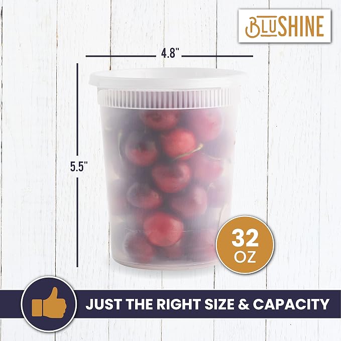 32 oz. Plastic Deli Food Storage Containers - Image 6