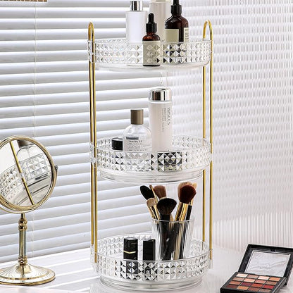Fangoo 3 Tiers Clear Rotating Makeup Organizer by Fangoo
