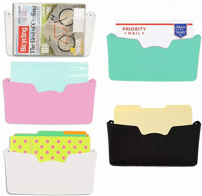 Simple Houseware Wall Mount Single Pocket Hanging File Holder, Wall File Holder - Image 5