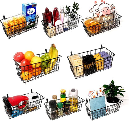 Joben Oligey 3 Set Hanging Wire Baskets, Wall Mount Fruit Basket, No Drilling - Image 7
