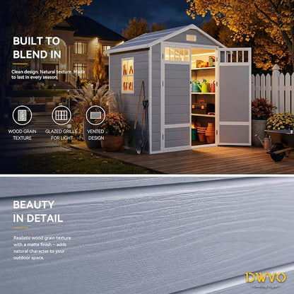 DWVO 6x4.4 FT Outdoor Storage Shed - Image 5