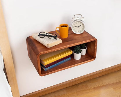 Floating Nightstand Wooden, Bedside Table, Nightstand Shelf, Wall Mounted - Image 5