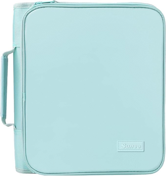 SUNEE Zippered Binder Bag with Handle, 2-Inch 3-Ring O-Ring, 500-Sheet Capacity by SUNEE