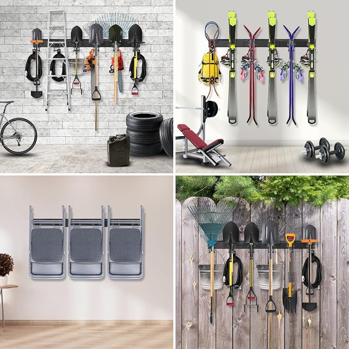Garage Tool Organizer Wall Mount, 48 Inch Adjustable Garage Tool Storage Rack - Image 5