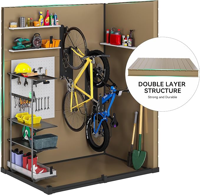 DWVO 5x3ft Resin Outdoor Storage Shed - Image 6