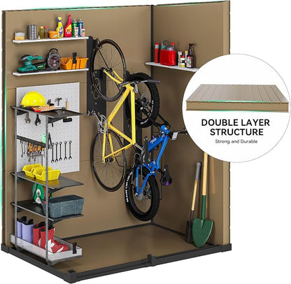 DWVO 5x3ft Resin Outdoor Storage Shed - Image 6