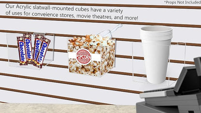 Marketing Holders 5 Inch Slatwall Retail Bin Clear Acrylic Merchandise Storage - Image 3