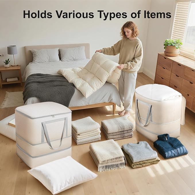 Comforter Storage Bag - 120L Bedding Storage Bags - Image 5