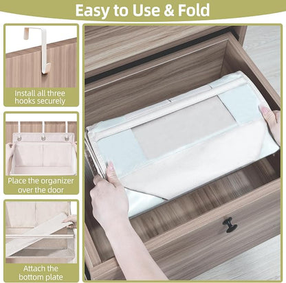 Over Door Organizer with 6 Extra Large Pockets 12 Side Pockets, Sturdy Closet - Image 4