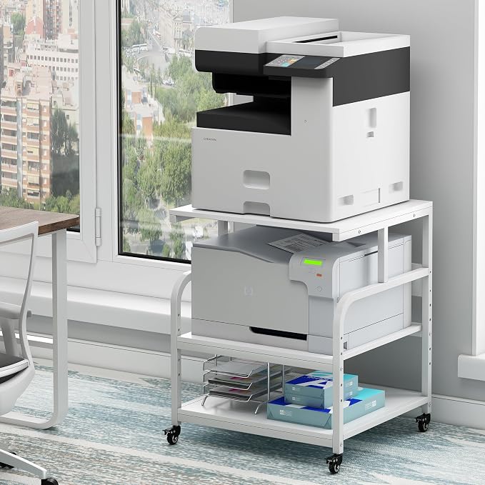 Printer Stand, 25.6" x 23.6" x 30.9" Extra Large Printer Table by Fannova