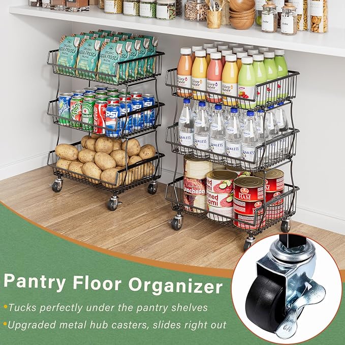 OKZEST Pantry Organizers and Storage Cart - Image 2