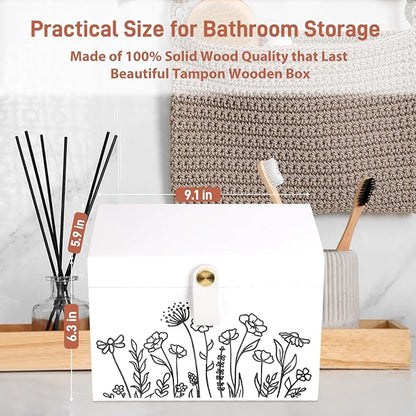 100% Solid Wood Tampon Holder Box - Image 3