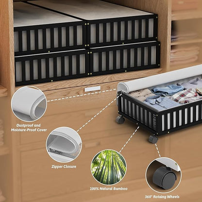 Bamboo Under Bed Storage Containers - Image 3